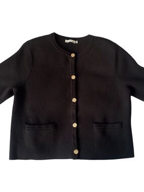 Abercrombie & Fitch Luxe Loft Button-Front Short Sleeve Cardigan